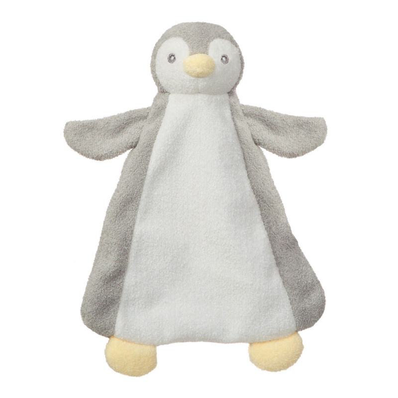  plat pompom pingouin gris blanc 22 cm 